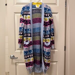 Kerri Rosenthal Cashmere Long Graphic Cardigan